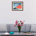 絵画額 富士山 額絵 葛飾北斎 凱風快晴 赤富士 額飾り大サイズ52cm×42cm F6 額入りアート 招福開運 浮世絵 版画 富嶽三十六景 縁起物 風水 妊活...