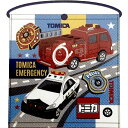 ゴム付きタオルエプロン トミカ バック パトカー おりこうタオル ボタン付き消防車 ミニタオル お手拭きタオル ミニ前掛け ミニエプロン キャラクタータオル ハ...