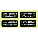 ワクチン接種済み シール ステッカー 4枚セット Vaccinatedワクチンシール ワクチン 安心 安全 お守り 免疫証明 グリーン・パスポート コロナ対策 面白シール普通郵便 送料無料