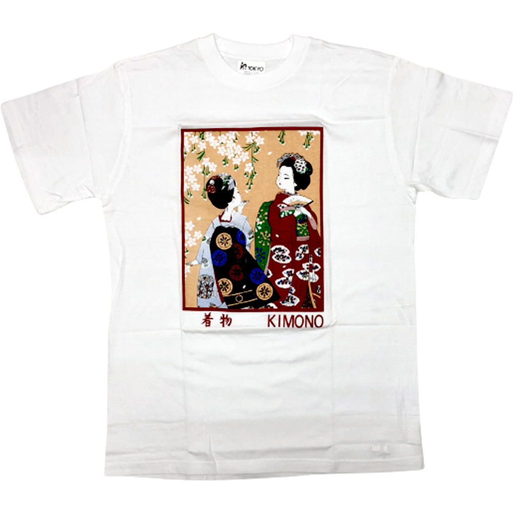 和風Tシャツ 和柄Tシャツ 舞妓 着物 Tシャツ 2Lサイズマイコ 大きいサイズ 日本のおみやげ 日本のお土産 ホームステイのおみやげ 送料無料