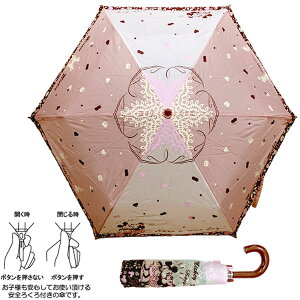 折りたたみ傘 ミッキー&ミニー クラシックレディース傘 折り畳み傘 軽量 安全 ろくろ仕様 雨の日グッズ プレゼント 日本のおみやげ ホームステイのおみやげ ユニーク傘 おもしろ傘