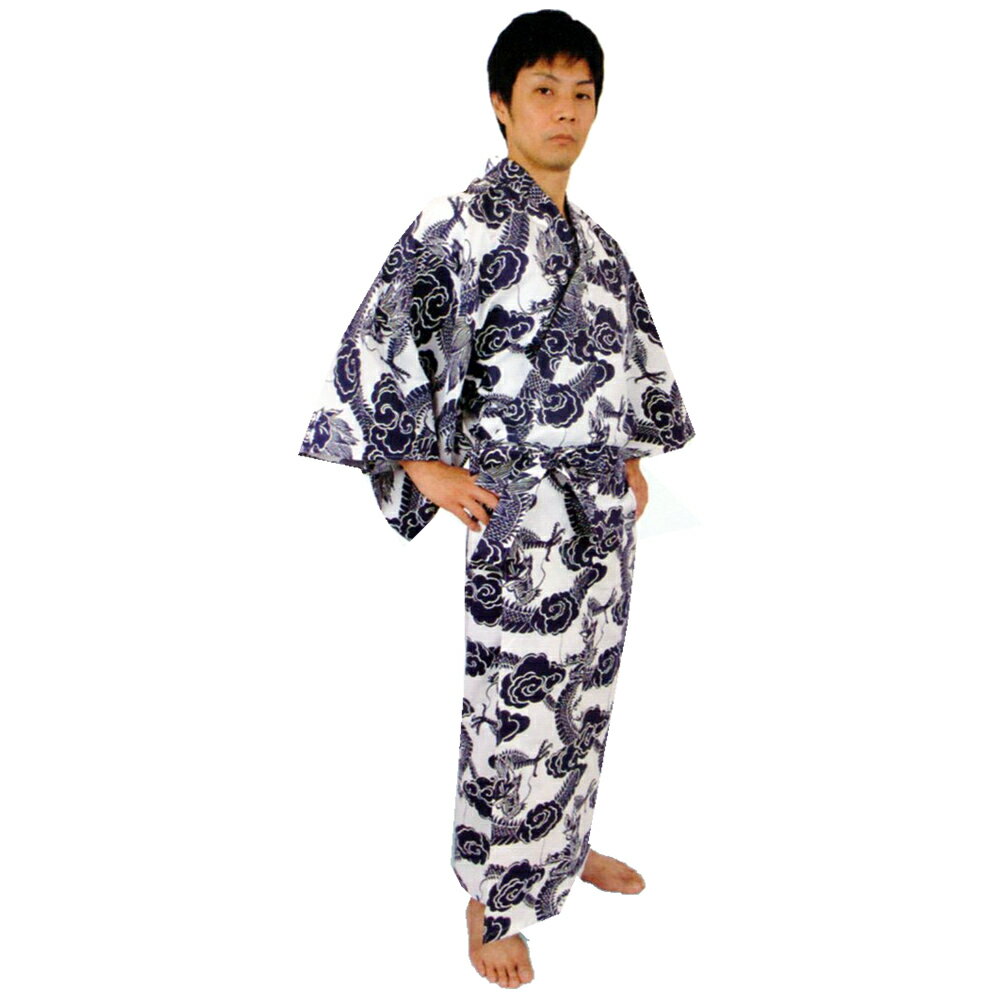 外国人向け浴衣 竜(ドラゴン) Mサイズ【日本のおみやげ】【日本のお土産】【旅館の浴衣】【簡単浴衣】【ホームステイのおみやげ】【日本土産】