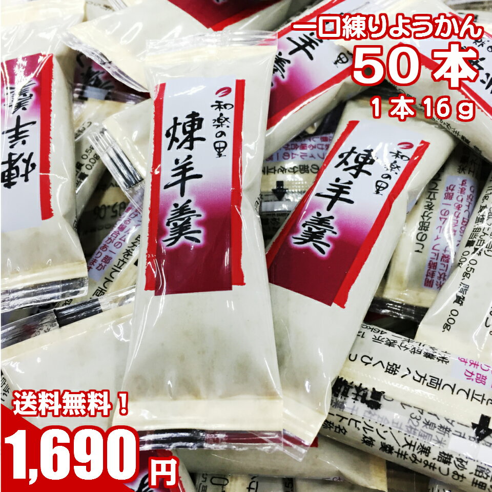 【人気大爆発】 一口羊羹 16g×50本 米屋 羊羹 ひとくち羊羹 ようかん ミニようかん 送料無料 スイーツ 和菓子 こしあん 煉羊羹 練り羊羹 食品 一口サイズ おやつ お菓子 まとめ買い お徳用 常温保存 ダイエット 間食 栄養補給 景品 販促 ばらまき ポイント消化 買い回り