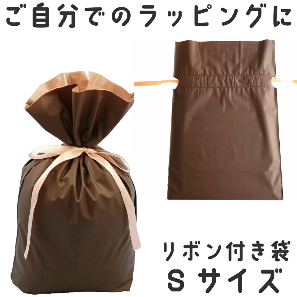 ＜同梱専用＞ リボン付きラッピング袋 Sサイズ (幅170×高280×マチ80) ＜単品購入不可＞ プチギフト 母の日 父の日ギフト プレゼント お礼 バレンタイン 手渡し用 小分け袋