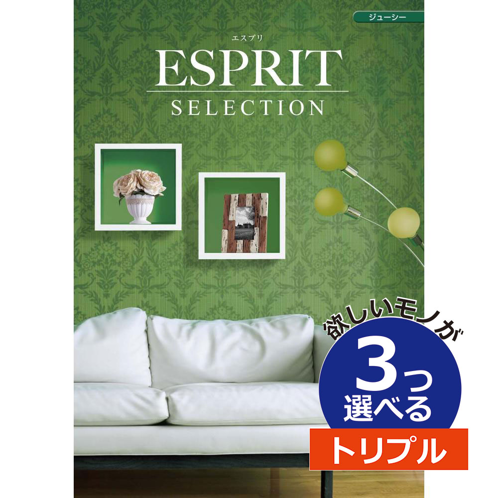 カタログギフト エスプリ ジューシー 3つ選べる トリプルチョイス出産 内祝い 結婚 出産祝い 結婚祝い お返し お祝い お返し 親戚 おじさん おばさん 記念品 法事