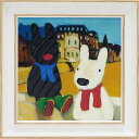 絵画額 リサとガスパール アートフレーム Sサイズ 「海辺」 壁掛、卓上両用(木製丸棒足付) GL-02004周年記念品 プレゼント 退職記念 卒業記念 名入れ相談