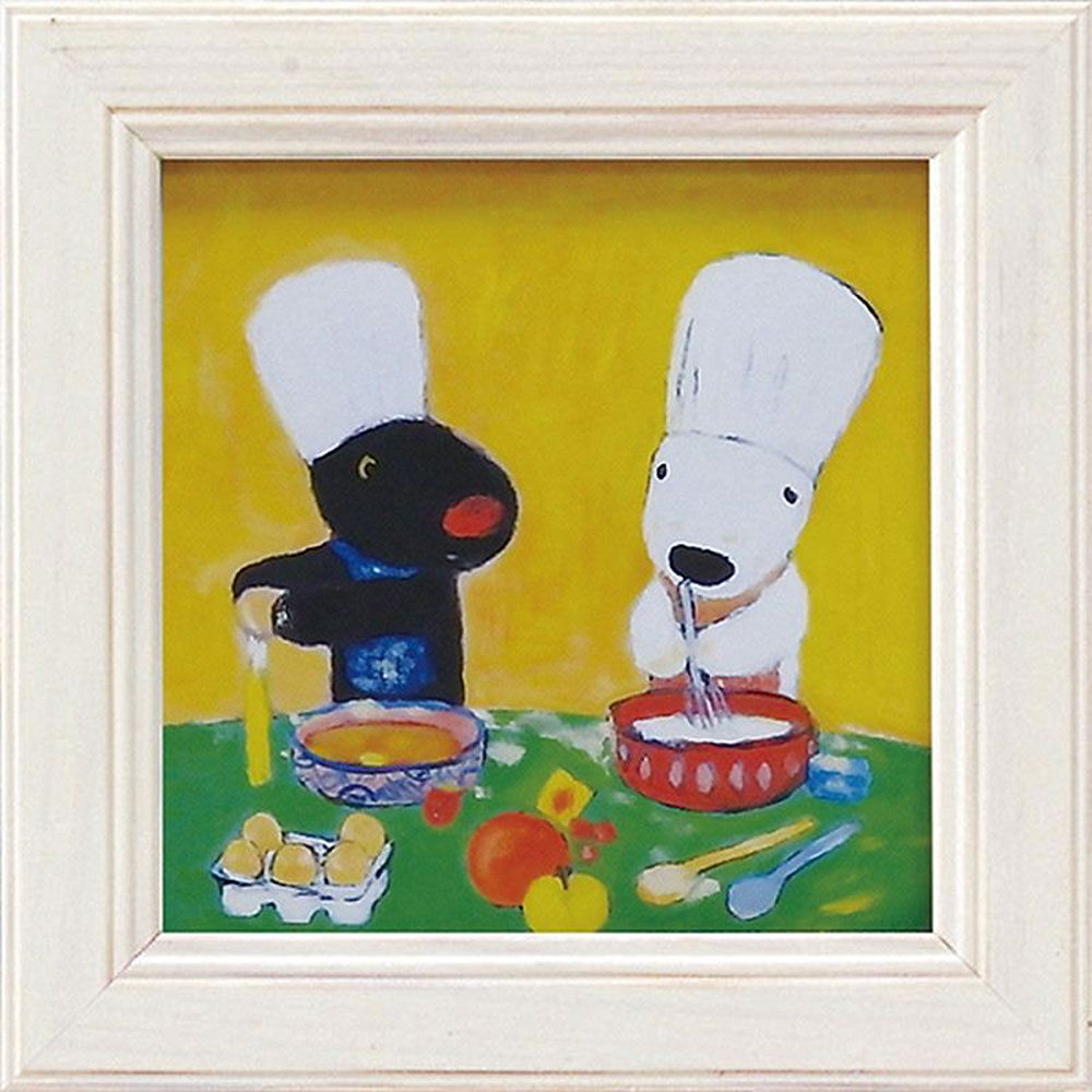 ミニ絵画額 リサとガスパール ミニアートフレーム 「デザートブック」 壁掛、卓上両用 GL-00655周年記念品 プレゼント 退職記念 卒業記念 名入れ相談