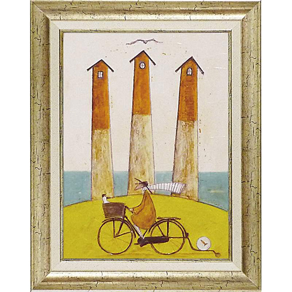 絵画 サム トフト 「海辺のサイクリング」 ST-08009周年記念品 プレゼント 退職記念 卒業記念 名入れ相談