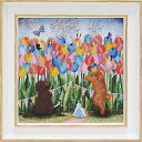 絵画 なかの まりの 「スプリング フィーバー(Sサイズ)」 壁掛、卓上両用(木製丸棒足付) NM-02001周年記念品 プレゼント 退職記念 卒業記念 名入れ相談