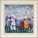 絵画 なかの まりの 「星の夢(Sサイズ)」 壁掛、卓上両用(木製丸棒足付) NM-02004周年記念品 プレゼント 退職記念 卒業記念 名入れ相談