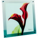 ガラス 絵画 X RAY ガラス アート 「カラー レッド(Mサイズ)」 壁掛用 XR-05005周年記念品 プレゼント 退職記念 卒業記念 名入れ相談