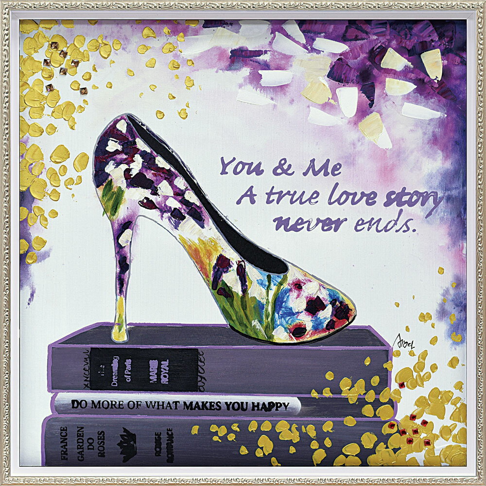 油彩画 オイル ペイント アート 「ユー アンド ミー(Mサイズ)」 壁掛用 オイル ペイント OP-18070周年記念品 プレゼント 退職記念 卒業記念 名入...