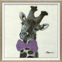 油彩画 オイル ペイント アート 「ピンク ボウ ジラフ(Sサイズ)」 壁掛用 オイル ペイント OP-07026周年記念品 プレゼント 退職記念 卒業記念 名...