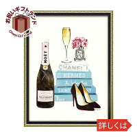 壁面飾り 絵画 額 おしゃれ かわいい | ブランド キャンバスアート 「ティール シャンパン(Mサイズ)」 壁掛用 BC-12026 | フォトフレーム |