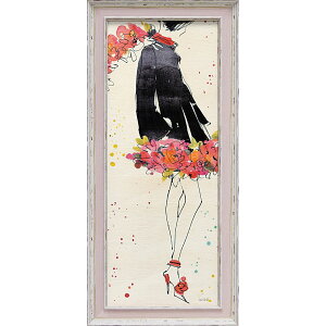 絵画 アンネ タヴォレッティ 「フローラル ファッション4」 AT-07002周年記念品 プレゼント 退職記念 卒業記念 名入れ相談