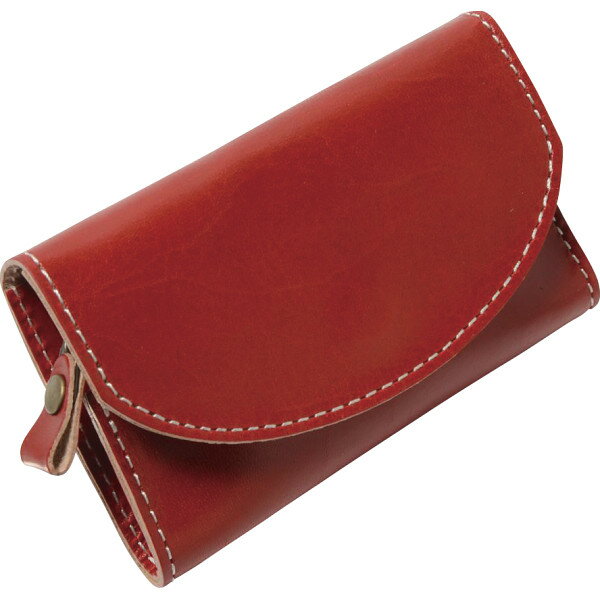 【7/1限定! 抽選で100%P還元&最大P10倍&最大400円オフクーポン! ※要エントリー】 ヌメ革 小銭入 レッド OJ-0404 ギフト対応不可