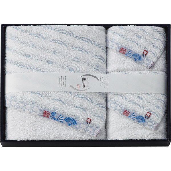 なごみね バス・フェイス・ウォッシュタオルセット ブルー NGY-20500B