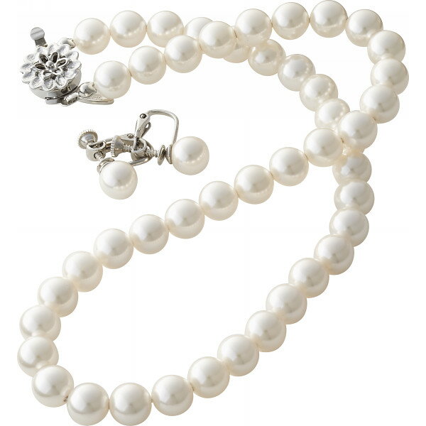 ドゥーナイスクラップ 泉州産貝パール2点セット ホワイト 465-0528-19 (送料無料) (ギフト対応不可)