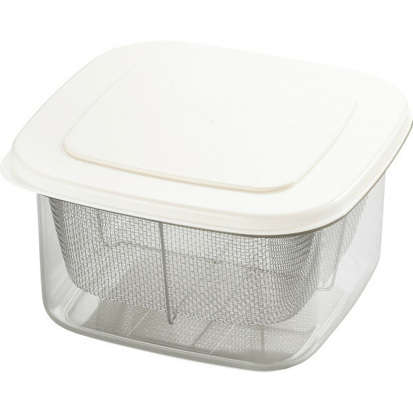 角型保存容器（ザル付） SJ2964 ギフト対応不可 （送料無料）