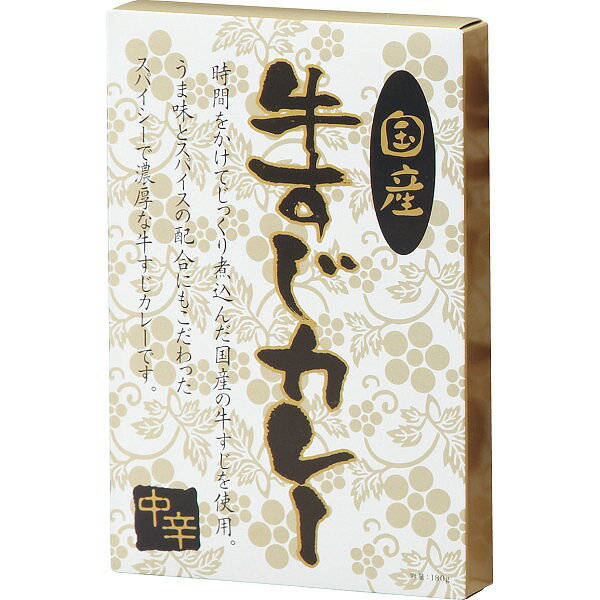 国産牛すじカレー中辛(10食) KGS-50 ギフト対応不可 (送料無料)