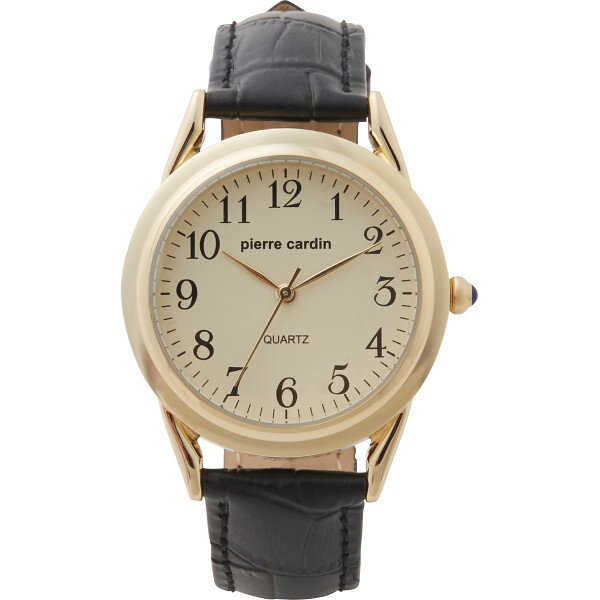 ピエールカルダン 腕時計（メンズ） ピエールカルダン メンズ腕時計 ブラック W-PCM15225BK ギフト対応不可 (送料無料）