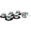 濃山茶花 茶托付急須茶器揃 570677 (メーカー直送/代引不可) (ギフト対応不可)