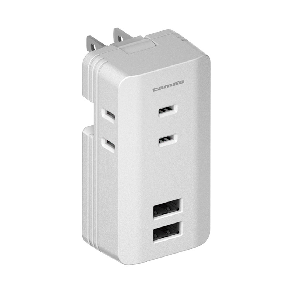 Rakuten - 多摩電子工業 tama's ACタップ & USB 3.6A TSK116U2W コンセント3口 USBポート2口 最大3.6A 送料無料 ギフト対応不可 (sa)