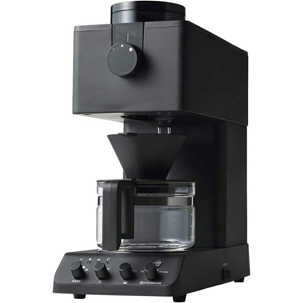 ツインバード コーヒーメーカー 全自動 CM-D457B ブラック 3杯用 湯温調節 珈琲 新生活 ギフト対応不可 送料無料のサムネイル
