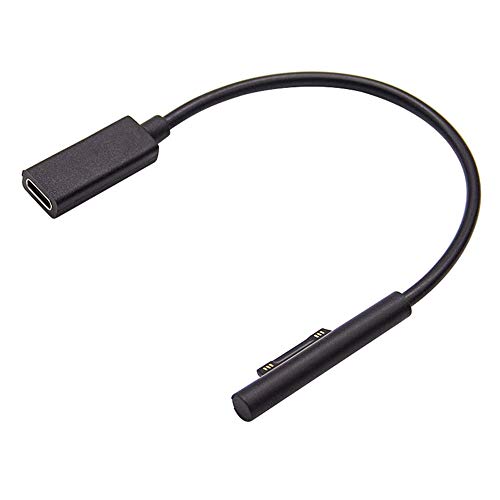 YFFSFDC Surface Connect to USB-C 充電ドングル 45w15v以上のPDアダプターまたはPD充電器が必要です マイクロソフト Surface Pro 7/Pro 6/Pro 5/ Pro 4/ Pro 3/ Surface Go/Surface Book 1/ Surface Book 2/ Surface Laptop 1 USB-C電源コード 0.2M ブラック