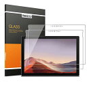 【2枚入り】MEGOO Microsoft Surface Pro 7 Plus/Surface Pro 7用 強化ガラス保護フィルム,薄型、高感度、貼りやすい...