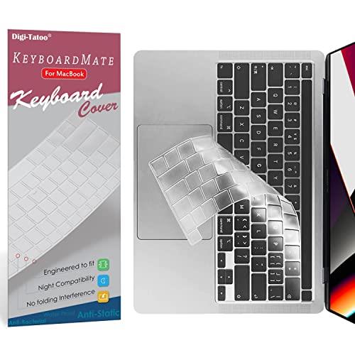 【US英語配列】 MacBook キーボードカバー Pro 13インチ(2022 M2チップ / 2020 M1チップ) / Pro 16インチ(2019) - 型番A2338/ A2289/ A2251/ A2141 高い透明感 TPU材质