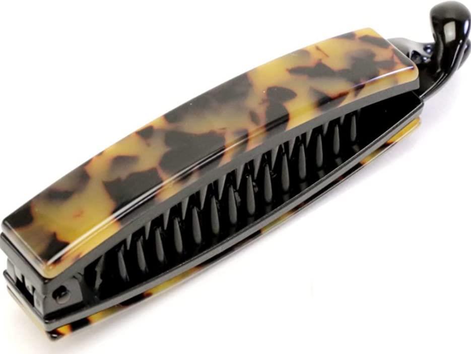 【バナナクリップ】これなら1日ズレない マーブル シンプルバナナクリップ ピアネータ［ヘアクリップ・..