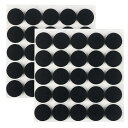 ギノヤ 5mm厚めフェルトパッド, 50枚入り 25mm 丸い家具保護パッド キズ防止・防音 (ブラック)