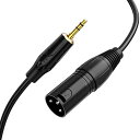 3.5mm to xlr,CableCreation 3.5mm trs to xlr 3.5mm to xlr変換ケーブル3.5mm (1/8 Inch) ステレオ(オス) to XLR (オス)変換ケーブル0.9M/ブラック(2)