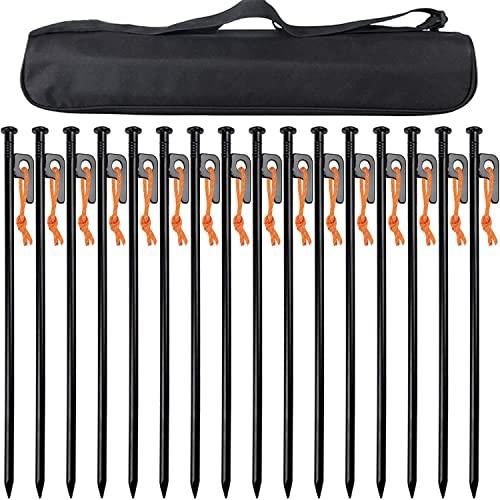 30cmペグ 16本 セット 鍛造ペグ スチール ソリッド テント φ10mm ペグ テーク 設営用具 30cm鍛造テントペグ16本 アウトドア 登山 硬い土 ...