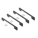 4個入り アルミ合金 取っ手 ハンドル 引き出し ノブ ツマミ ドア キャビネット たんす 食器棚 ワードローブ ネジ付き ブラック 穴の間隔224mm