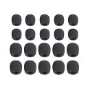 YFFSFDC マイクスポンジ 20個セット 内径5mm/8mm ヘッドセット インカム ピンマイク 雑音防止 ピンマイク 用 ミニ 黒