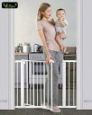 BabySafe ベビーゲート ペットゲート 安全ゲート子供/犬/猫 赤ちゃんゲート 階段 ベビーフェンス 突っ張り式 ベビーガード 柵 高さ77cm 取付幅7...