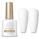 BORN PRETTY ジェルネイル 白 ホワイト 単品 10ml UV/LED対応 ソークオフジェル ネイルアートサロン用品 カラージェル