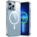 ESR iPhone 13 Pro ケース ハイブリッドケース HaloLock付き MagSafe対応 磁気充電 2022アップグレード 1500gまで磁気吸着 米軍MIL規格 SGS認証 衝撃保護 傷に強い背面 透明 黄変しにくい ストラップホール付き 6.1インチ クリア