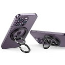 ESR スマホリング マグネット Magsafe リング スマホ落下防止 HaloLock マグセーフ 対応 スマホリングホルダー 指リング バンカーリング 磁石 スマホグリップ 角度調節可能 スマホスタンド 折り畳み iPhone 14/13/12シリーズ専用 ブラック