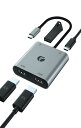 USB Type C HDMI 変換アダプター VCOM デュアルHDMI 2ポート hdmi分配 4K@60デュアル MST支持【4K対応2つのHDMIポート...
