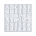 YFFSFDC シリコンモールド アルファベット 数字 レジン型 アクセサリー パーツ シリコン レジン ソフト モールド 樹脂 粘土 抜き型 英字 DIY 手...