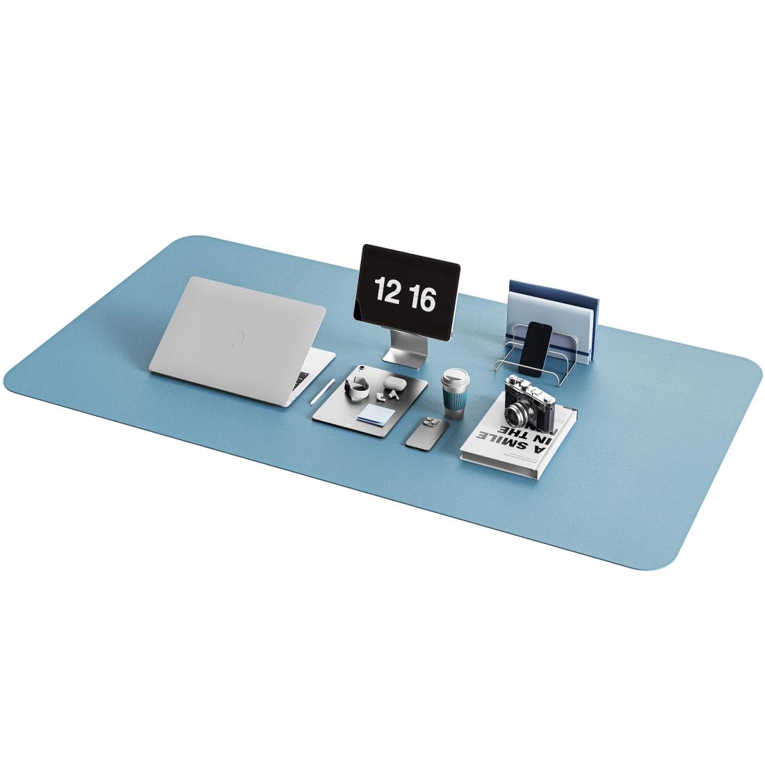 YSAGi デスクマット マウス対応 レザー デスクマット 大型マウスパッド 裏面はスエード 滑り止め 厚さ2mm 防水 防油 断熱 お手入れ簡単 オフィス 自...