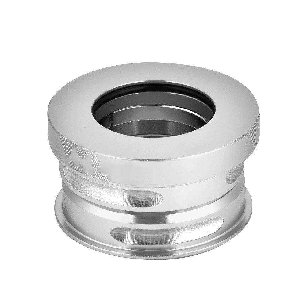 自転車 ベアリング ヘッドセット ヘッドパーツ シールド アルミニウム合金採用 28.6 mmフロントフォーク対応 4色選択可 アクセサリー(シルバー)