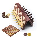 【高品質】チェス駒とチェスボードは高品質のプラスチック製で、非常に頑丈に作られており、各駒はよくできており、チェスボードは丈夫で滑らかな質感で、快適な感触と心地よい体験を与えてくれます。【マグネットチェス】チェス駒の底には磁石が埋め込まれて...