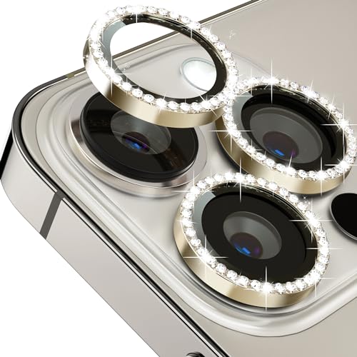 [マラソン期間中ポイント5倍]iPhone15プロ/iPhone15プロ マックス用 カメラレンズカバー カメラフィルム アルミ合金製 iphone15proカメラレンズ保護 硬度9H 全面保護 貼り付け簡単 ゴールド 