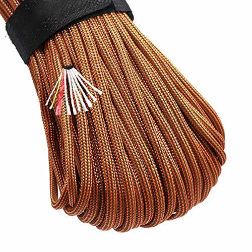 PSKOOK パラコード 4mm テントロープ パラコード ブレスレット ロープ コード サバイバル ガイロープ 7＋3芯 耐荷重172kg 防水ファイヤーテンダー 釣り系 綿系 キャンプ パラシュートコード survival paracord クライミングロープ 30m
