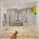 木製犬用ゲートペットフェンス、折り式バリア、ペット用家具フェンス 、安全柵 小型犬 中型犬 脱走防止 ガード 飛び出し防止 多頭飼い ペットガード (高さ43c...