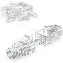 lan コネクタ,CableCreation CAT6対応LANケーブル用コネクタ RJ45コネクタ 100個入り フード付き(カバー付き)LANコネクタ Ca...